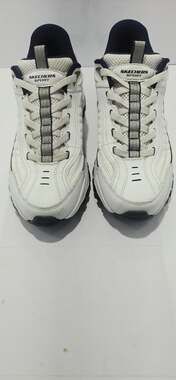 Skechers Men's Slip-ins E'Lite Afterburn Grill Corporal Sneaker, White/Navy